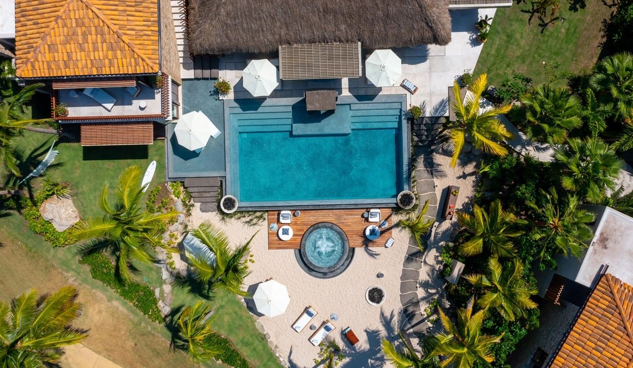 Pacifico Estates #1, Punta Mita: pool and gardens from above