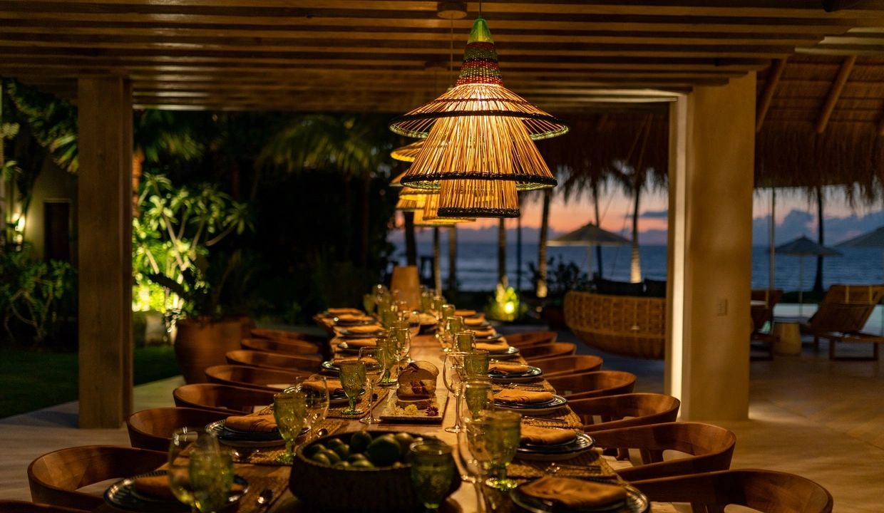 Pacifico Estates #1, Punta Mita: pavilion at night